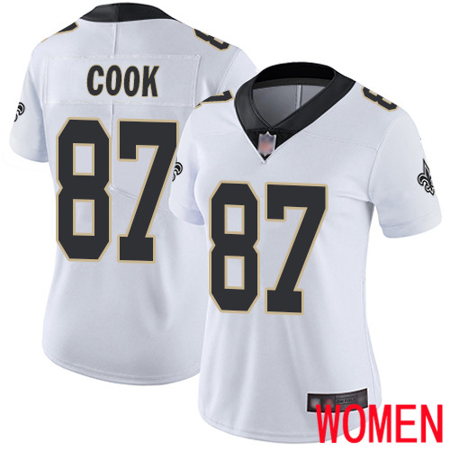 New Orleans Saints Limited White Women Jared Cook Road Jersey NFL Football #87 Vapor Untouchable Jersey